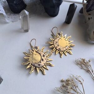 Sun and moon earrings